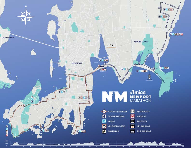 Newport Marathon Course Map